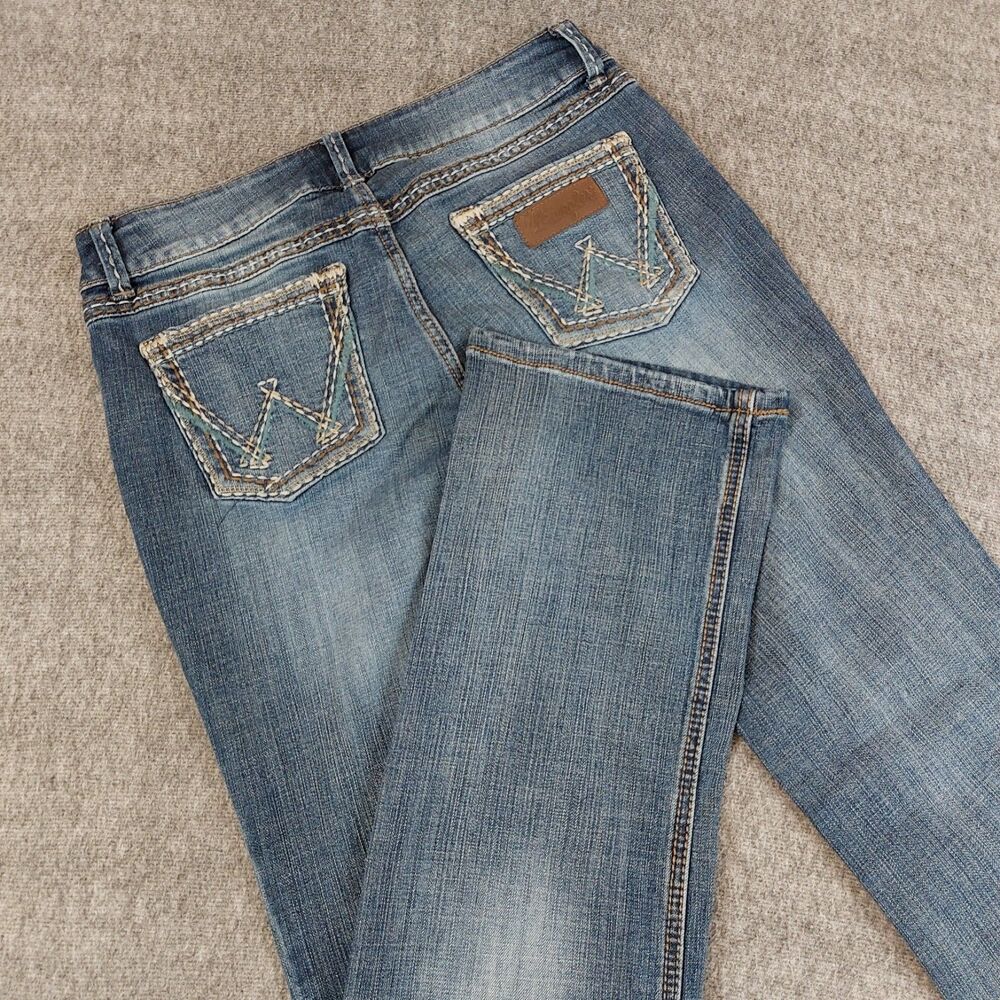 Wrangler Boot Cut Jeans Women's 7/8x32 (Fit 30x31.5) Blue 07MWZDW